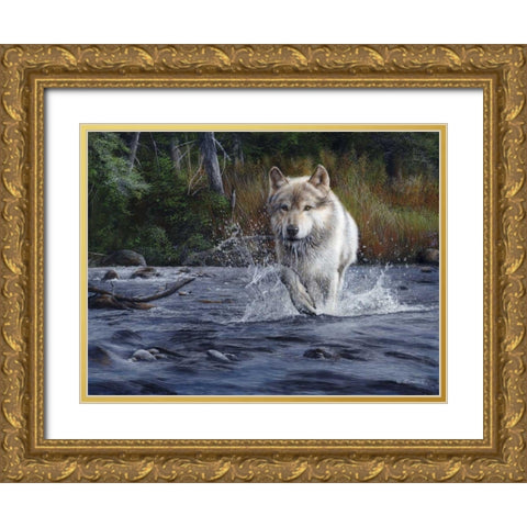 The Crossing Gold Ornate Wood Framed Art Print with Double Matting by Daniel, Kevin