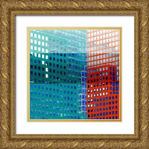 Bright City II Gold Ornate Wood Framed Art Print with Double Matting by Robinson, Emily