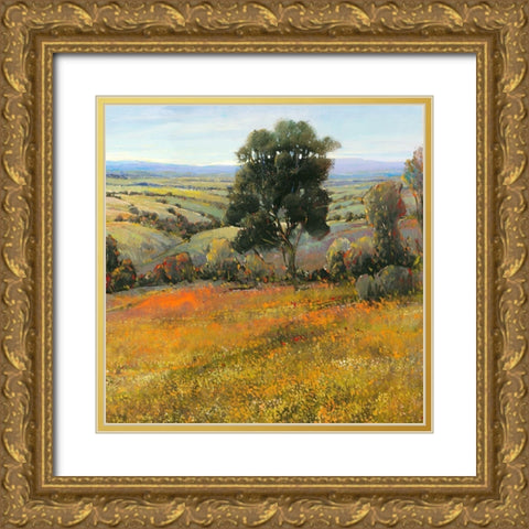 Field in Summer Gold Ornate Wood Framed Art Print with Double Matting by OToole, Tim