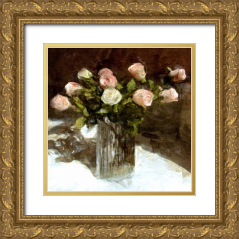 Classic Flowers III Gold Ornate Wood Framed Art Print with Double Matting by Bay, Noah