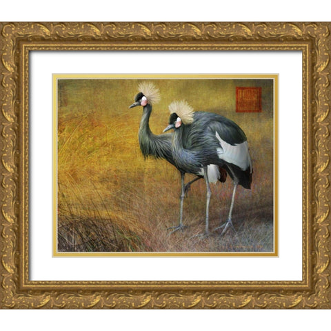 Walking Crown Gold Ornate Wood Framed Art Print with Double Matting by Vest, Chris