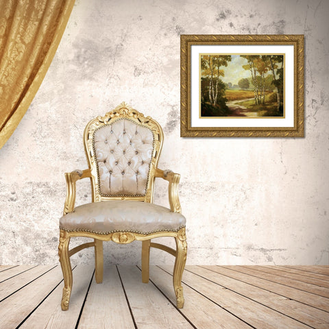 Country Walk I Gold Ornate Wood Framed Art Print with Double Matting by Reynolds, Graham