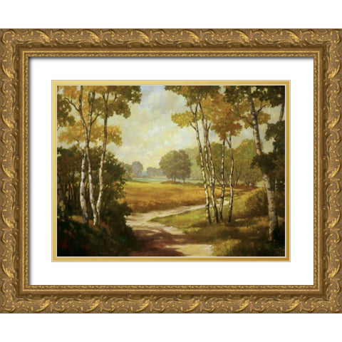 Country Walk I Gold Ornate Wood Framed Art Print with Double Matting by Reynolds, Graham