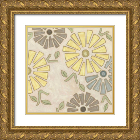 Pastel Pinwheels I Gold Ornate Wood Framed Art Print with Double Matting by Deans, Karen