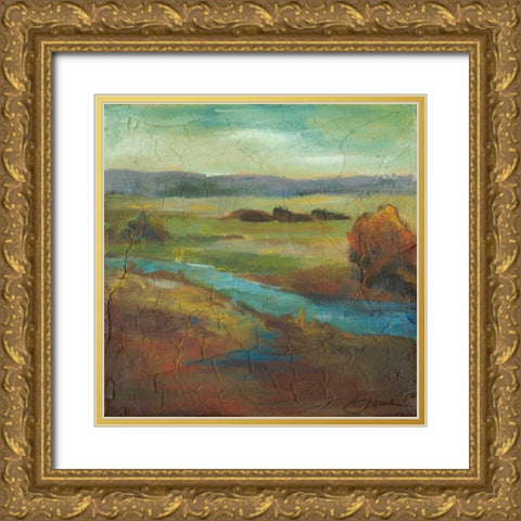 Barons Creek Vista II Gold Ornate Wood Framed Art Print with Double Matting by Combs, Joyce