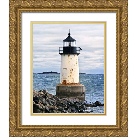 Lighthouse Views II Gold Ornate Wood Framed Art Print with Double Matting by Perry, Rachel