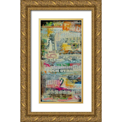 In the Mix I Gold Ornate Wood Framed Art Print with Double Matting by Ashley, Erin