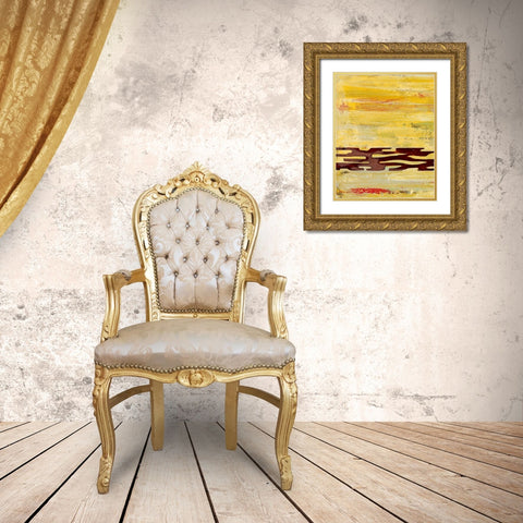 Tire Mark I Gold Ornate Wood Framed Art Print with Double Matting by Avondet, Natalie