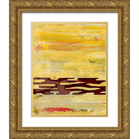 Tire Mark I Gold Ornate Wood Framed Art Print with Double Matting by Avondet, Natalie