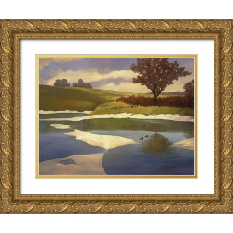 Sandbanks II Gold Ornate Wood Framed Art Print with Double Matting by Reynolds, Graham