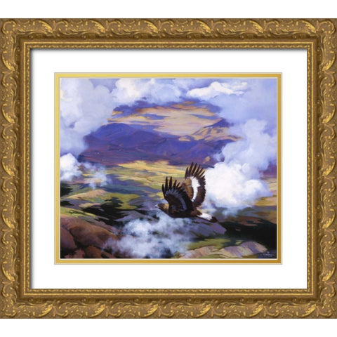 High in the Sunlit Silence Gold Ornate Wood Framed Art Print with Double Matting by Chapman, Julie T.