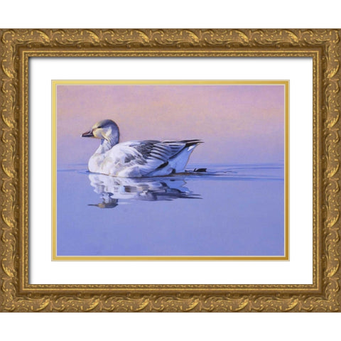 Morning Glory Gold Ornate Wood Framed Art Print with Double Matting by Chapman, Julie T.