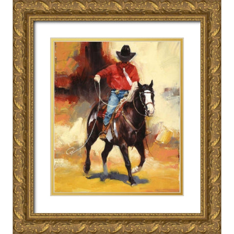 Rodeo Style Gold Ornate Wood Framed Art Print with Double Matting by Chapman, Julie T.