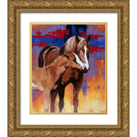 The Color of Love Gold Ornate Wood Framed Art Print with Double Matting by Chapman, Julie T.