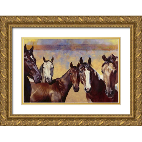 The Boys Gold Ornate Wood Framed Art Print with Double Matting by Chapman, Julie T.