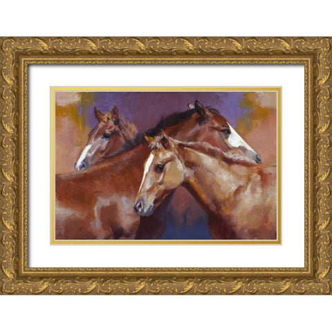 Pals Gold Ornate Wood Framed Art Print with Double Matting by Chapman, Julie T.