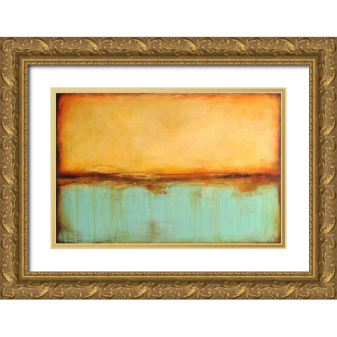 Serenity Gold Ornate Wood Framed Art Print with Double Matting by Ashley, Erin