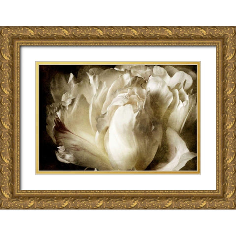 Elegant Peony I Gold Ornate Wood Framed Art Print with Double Matting by Zalewski, Christine