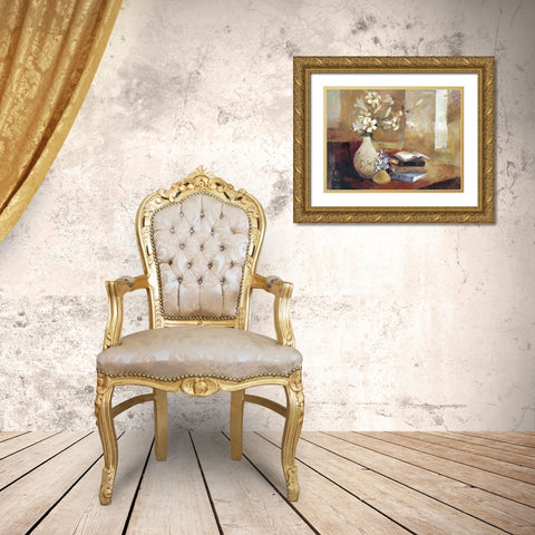 Well Read Gold Ornate Wood Framed Art Print with Double Matting by Cohen, Marietta