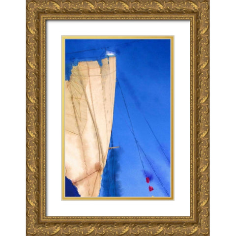 Sailing IV Gold Ornate Wood Framed Art Print with Double Matting by Head, Danny