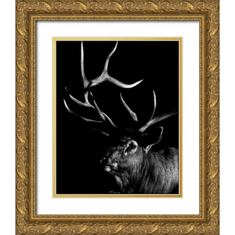 Attitude Gold Ornate Wood Framed Art Print with Double Matting by Chapman, Julie T.