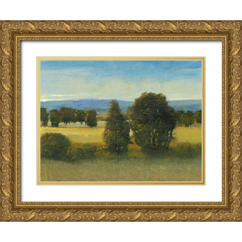 Verdant Meadow I Gold Ornate Wood Framed Art Print with Double Matting by OToole, Tim