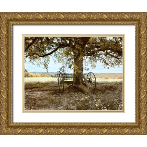 Aux Arbeils Oak Gold Ornate Wood Framed Art Print with Double Matting by Chester, Colby