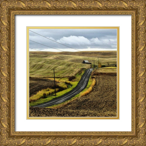 The Road Home Gold Ornate Wood Framed Art Print with Double Matting by Chester, Colby