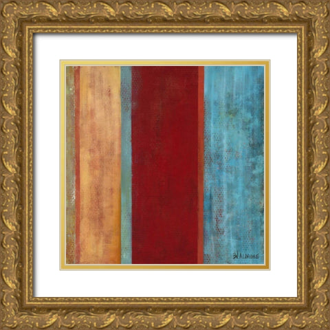 Blue Comes Thru II Gold Ornate Wood Framed Art Print with Double Matting by Green-Aldridge, W.