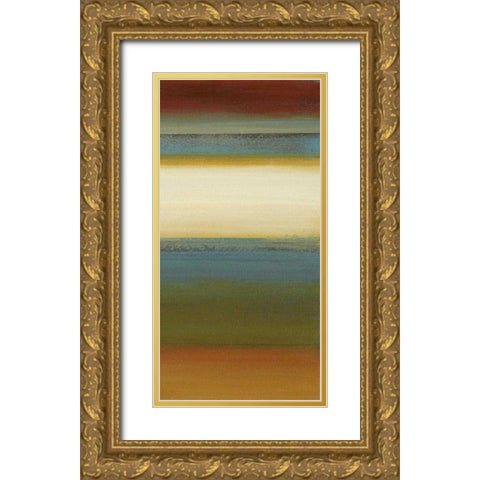 Blue Sage II Gold Ornate Wood Framed Art Print with Double Matting by Green-Aldridge, W.