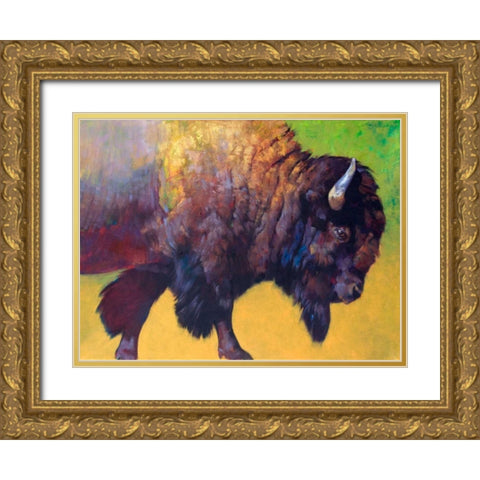 Da Bull Gold Ornate Wood Framed Art Print with Double Matting by Chapman, Julie T.