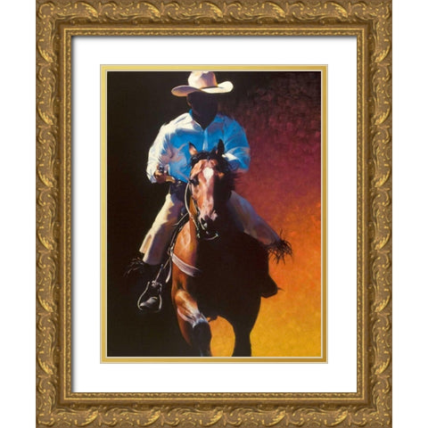 How the West Was Won Gold Ornate Wood Framed Art Print with Double Matting by Chapman, Julie T.