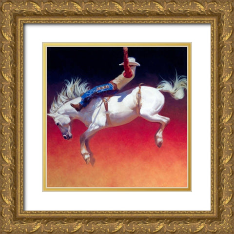 Fireworks Gold Ornate Wood Framed Art Print with Double Matting by Chapman, Julie T.