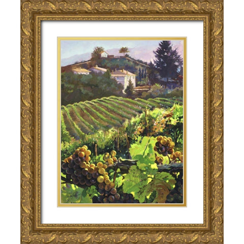 Siena Harvest Gold Ornate Wood Framed Art Print with Double Matting by Hadfield, Clif