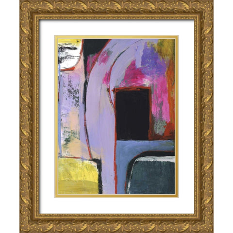 Walking Through III Gold Ornate Wood Framed Art Print with Double Matting by Fuchs, Jodi