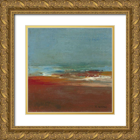 Sea Horizon I Gold Ornate Wood Framed Art Print with Double Matting by Green-Aldridge, W.