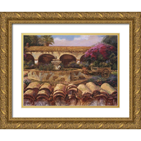 Mission Wall Gold Ornate Wood Framed Art Print with Double Matting by Hadfield, Clif