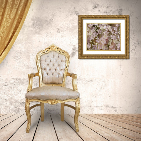 Soft Floral II Gold Ornate Wood Framed Art Print with Double Matting by Harrington, Danielle