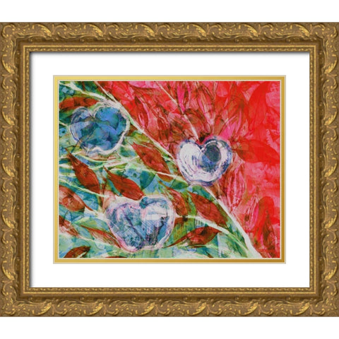 Apples II Gold Ornate Wood Framed Art Print with Double Matting by Harrington, Danielle