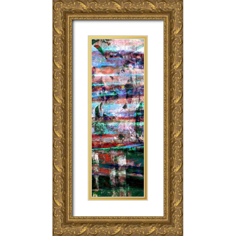 Textures Lines II Gold Ornate Wood Framed Art Print with Double Matting by Harrington, Danielle