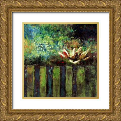 Impressionist Lily I Gold Ornate Wood Framed Art Print with Double Matting by Harrington, Danielle
