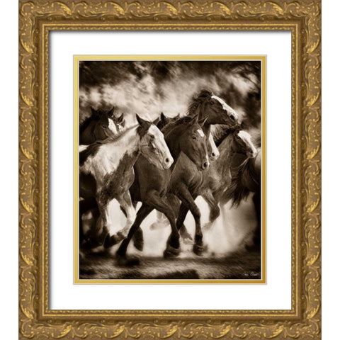 The March Gold Ornate Wood Framed Art Print with Double Matting by Drost, David