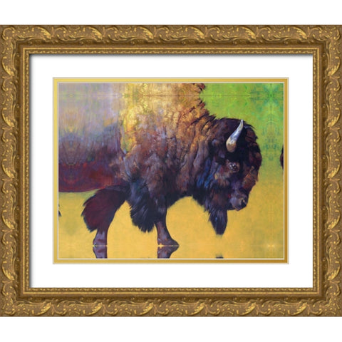 Custom Da Bull (ASH) Gold Ornate Wood Framed Art Print with Double Matting by Chapman, Julie T.
