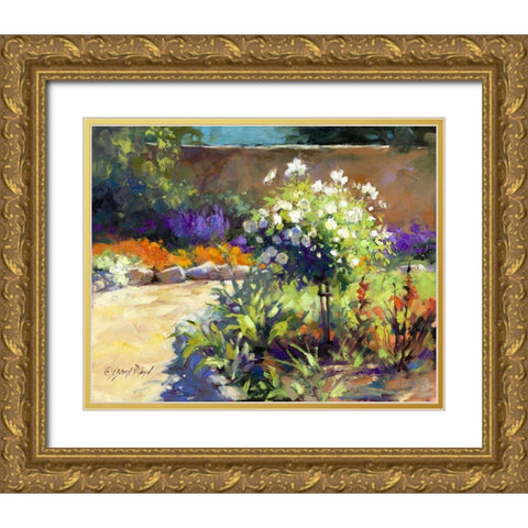 Rosa Carmela Gold Ornate Wood Framed Art Print with Double Matting by Pollard, Julie G.