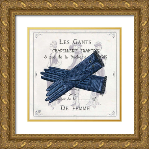 Haute Couture IV Gold Ornate Wood Framed Art Print with Double Matting by Joyner, Ginny