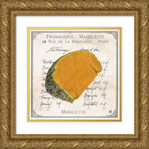 Fromages III Gold Ornate Wood Framed Art Print with Double Matting by Joyner, Ginny