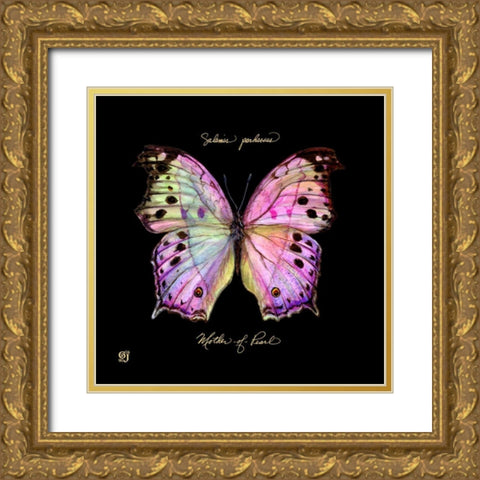 Striking Butterfly III Gold Ornate Wood Framed Art Print with Double Matting by Joyner, Ginny