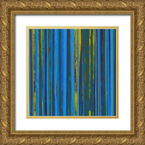 Royal Stripes I Gold Ornate Wood Framed Art Print with Double Matting by Mountain, Ricki