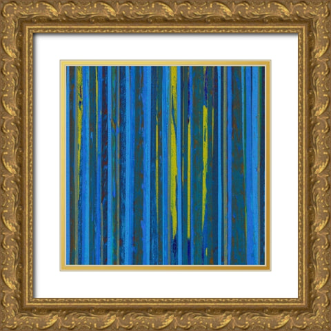 Royal Stripes II Gold Ornate Wood Framed Art Print with Double Matting by Mountain, Ricki