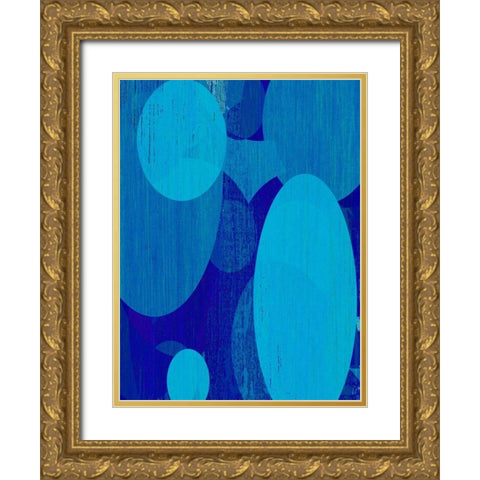 Ocean Ellipses I Gold Ornate Wood Framed Art Print with Double Matting by Mountain, Ricki